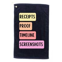 Receipts Proof Timeline Screenshots Golf Towel
