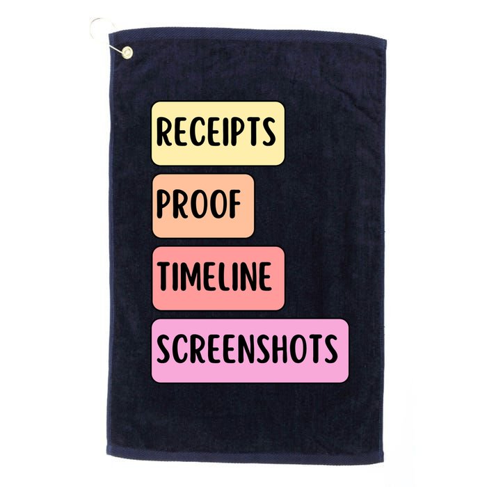 Receipts Proof Timeline Screenshots Golf Towel