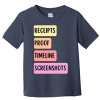 Receipts Proof Timeline Screenshots Toddler T-Shirt