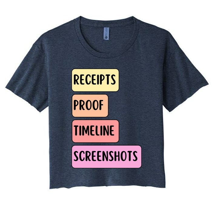 Receipts Proof Timeline Screenshots Crop Top