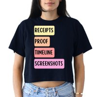 Receipts Proof Timeline Screenshots Crop Top
