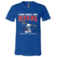 Roberto Perez Thou Shall Not Steal Funny Gift V-Neck T-Shirt