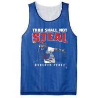 Roberto Perez Thou Shall Not Steal Funny Gift Mesh Reversible Basketball Jersey Tank