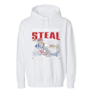 Roberto Perez Thou Shall Not Steal Funny Gift Garment-Dyed Fleece Hoodie