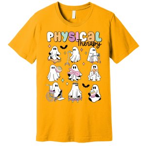 Retro Physical Therapy Halloween Ghosts Spooky PT Premium T-Shirt