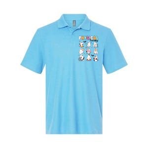 Retro Physical Therapy Halloween Ghosts Spooky PT Softstyle Adult Sport Polo