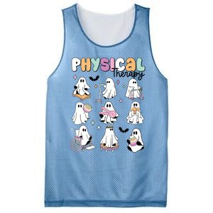 Retro Physical Therapy Halloween Ghosts Spooky PT Mesh Reversible Basketball Jersey Tank