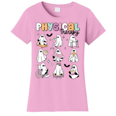 Retro Physical Therapy Halloween Ghosts Spooky PT Women's T-Shirt