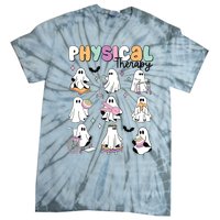 Retro Physical Therapy Halloween Ghosts Spooky PT Tie-Dye T-Shirt