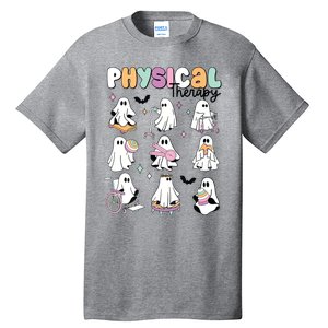 Retro Physical Therapy Halloween Ghosts Spooky PT Tall T-Shirt