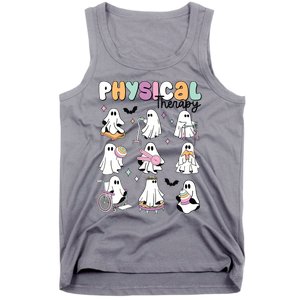 Retro Physical Therapy Halloween Ghosts Spooky PT Tank Top