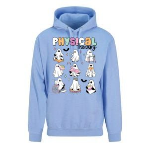 Retro Physical Therapy Halloween Ghosts Spooky PT Unisex Surf Hoodie