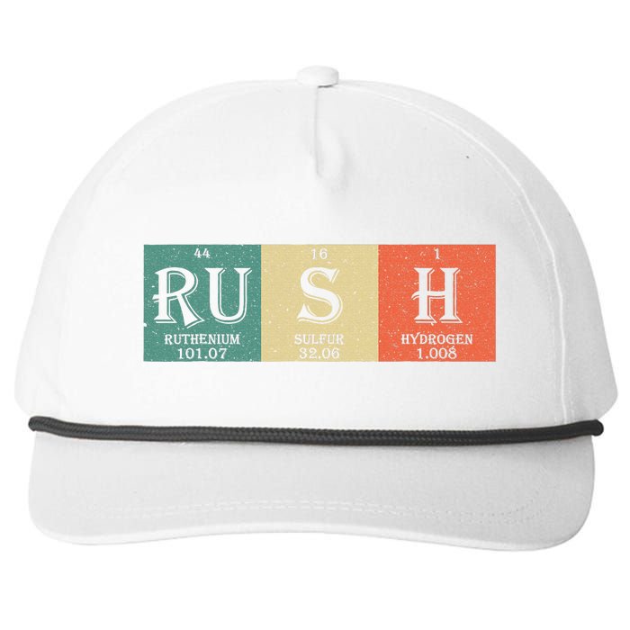 Rush Periodic Table Elements Rush Chemistry Studentfan Gift Snapback Five-Panel Rope Hat