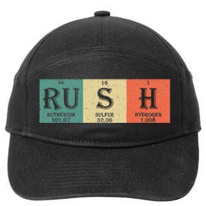 Rush Periodic Table Elements Rush Chemistry Studentfan Gift 7-Panel Snapback Hat