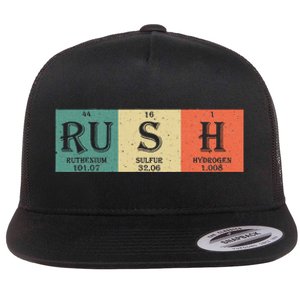 Rush Periodic Table Elements Rush Chemistry Studentfan Gift Flat Bill Trucker Hat