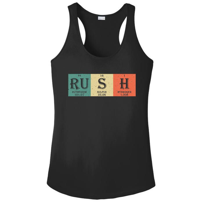 Rush Periodic Table Elements Rush Chemistry Studentfan Gift Ladies PosiCharge Competitor Racerback Tank