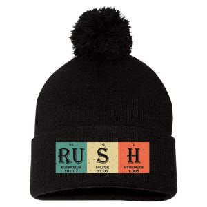 Rush Periodic Table Elements Rush Chemistry Studentfan Gift Pom Pom 12in Knit Beanie