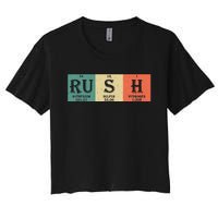 Rush Periodic Table Elements Rush Chemistry Studentfan Gift Women's Crop Top Tee