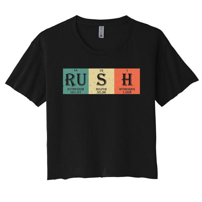 Rush Periodic Table Elements Rush Chemistry Studentfan Gift Women's Crop Top Tee