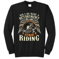 Retirement Plan To Go Riding Gift Motorcycle Riders Biker Sweatshirt