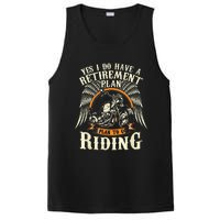 Retirement Plan To Go Riding Gift Motorcycle Riders Biker PosiCharge Competitor Tank