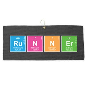 Running Periodic Table Nerd Geek Science Runner Gift Funny Gift Large Microfiber Waffle Golf Towel