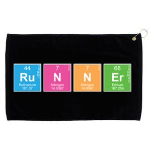 Running Periodic Table Nerd Geek Science Runner Gift Funny Gift Grommeted Golf Towel