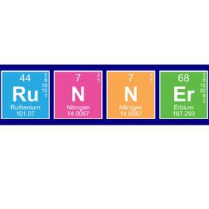 Running Periodic Table Nerd Geek Science Runner Gift Funny Gift Bumper Sticker