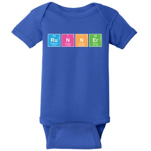 Running Periodic Table Nerd Geek Science Runner Gift Funny Gift Baby Bodysuit