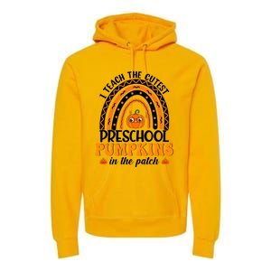 Rainbow Preschool Teacher I Teach The Cutest Pumpkins Gift Premium Hoodie