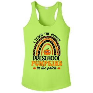 Rainbow Preschool Teacher I Teach The Cutest Pumpkins Gift Ladies PosiCharge Competitor Racerback Tank