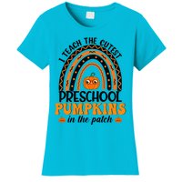 Rainbow Preschool Teacher I Teach The Cutest Pumpkins Gift Women's T-Shirt