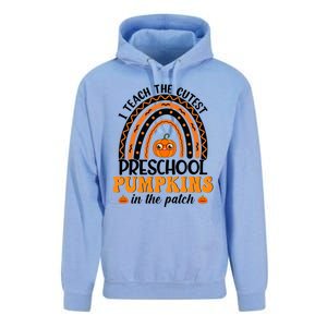 Rainbow Preschool Teacher I Teach The Cutest Pumpkins Gift Unisex Surf Hoodie