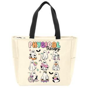 Retro Physical Therapy Halloween Ghosts Spooky PT Zip Tote Bag