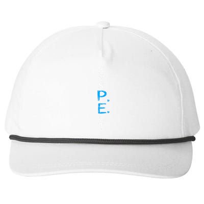 Respect P.E. Teacher Pe Teacher School Fitness Gym Class Snapback Five-Panel Rope Hat