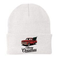 Red Pickup Truck Christmas Tree Vintage Christmas Knit Cap Winter Beanie