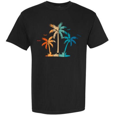 Retro Palm Tree Lover Theme Garment-Dyed Heavyweight T-Shirt