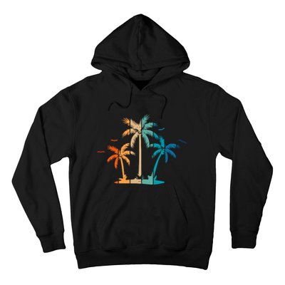 Retro Palm Tree Lover Theme Hoodie