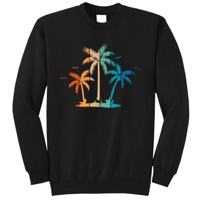 Retro Palm Tree Lover Theme Sweatshirt