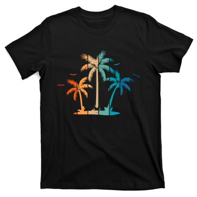 Retro Palm Tree Lover Theme T-Shirt