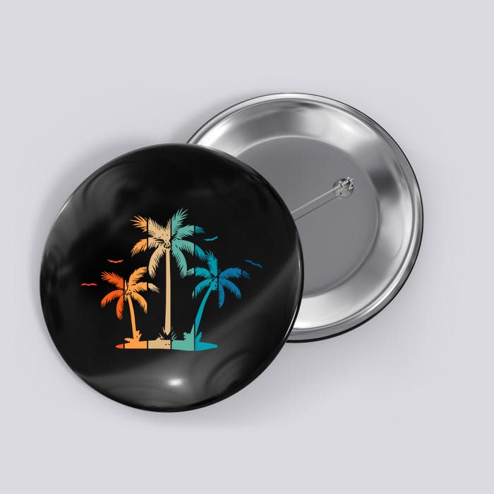 Retro Palm Tree Lover Theme Button
