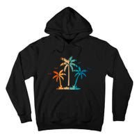 Retro Palm Tree Lover Theme Tall Hoodie