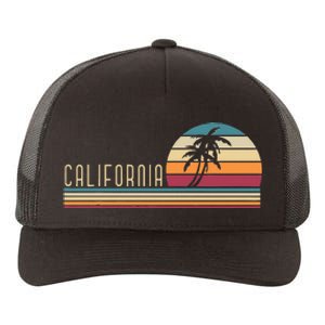 Retro Palm Trees Californian Summer Cali Beach California Yupoong Adult 5-Panel Trucker Hat