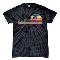 Retro Palm Trees Californian Summer Cali Beach California Tie-Dye T-Shirt