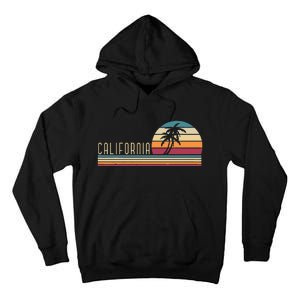 Retro Palm Trees Californian Summer Cali Beach California Tall Hoodie