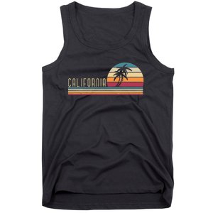 Retro Palm Trees Californian Summer Cali Beach California Tank Top