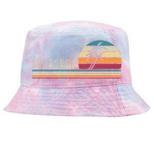 Retro Palm Trees Californian Summer Cali Beach California Tie-Dyed Bucket Hat