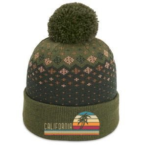 Retro Palm Trees Californian Summer Cali Beach California The Baniff Cuffed Pom Beanie