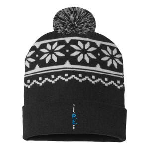 Respect P.E. Teacher Pe Teacher School Fitness Gym Class USA-Made Snowflake Beanie