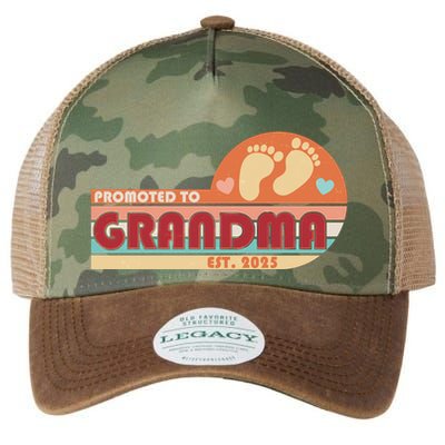 Retro Promoted To Grandma Established 2025 Legacy Tie Dye Trucker Hat